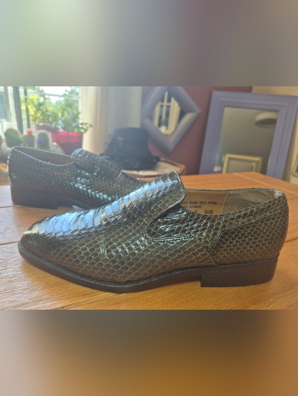 Giorgio Brutini Snakeskin Loafers - Size 8.5
